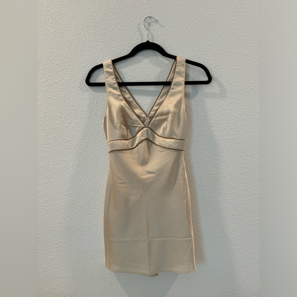 Satin Slip Mini Dress (Abercrombie)